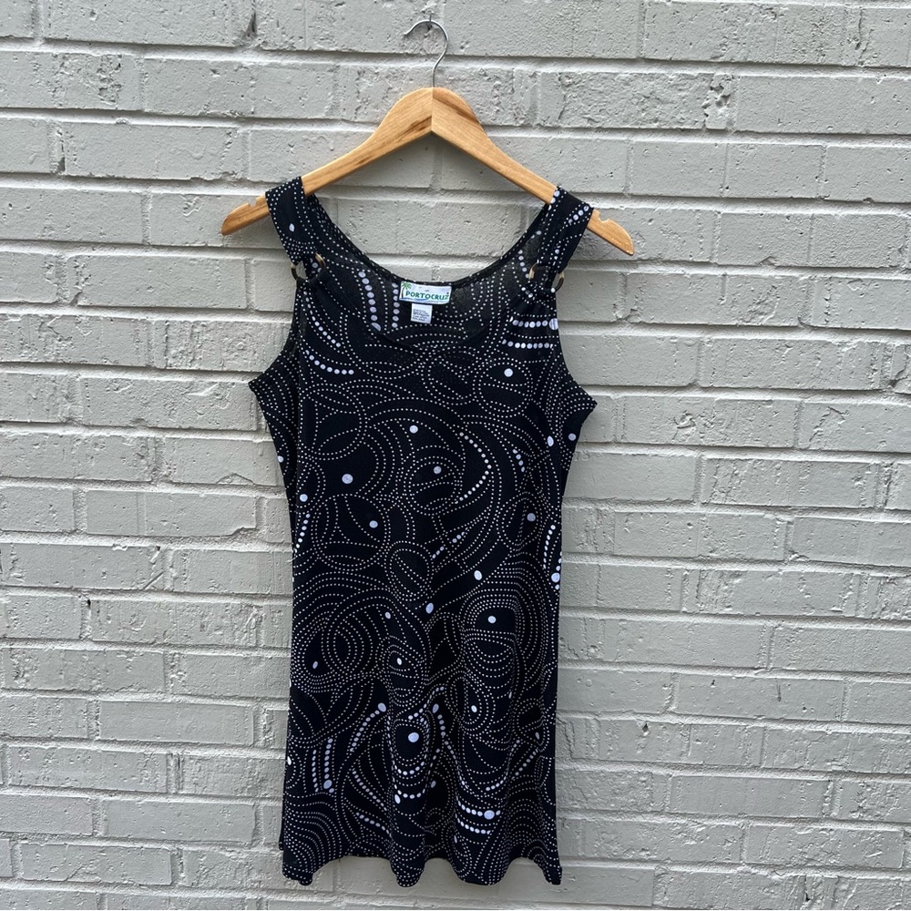 PortoCruz Sheer y2k Black Patterned swimsuit coverup